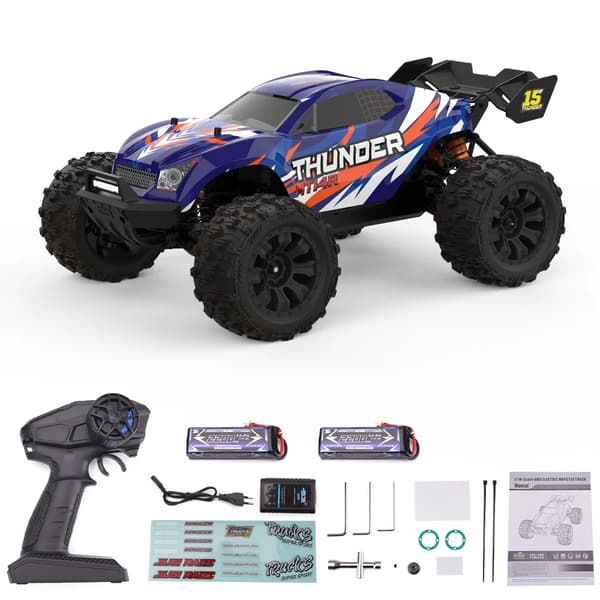 RC Truck, 80 km/t, 2200 mAh batteri, 4-kanals kontrol,MT14R 2B Mørkeblå