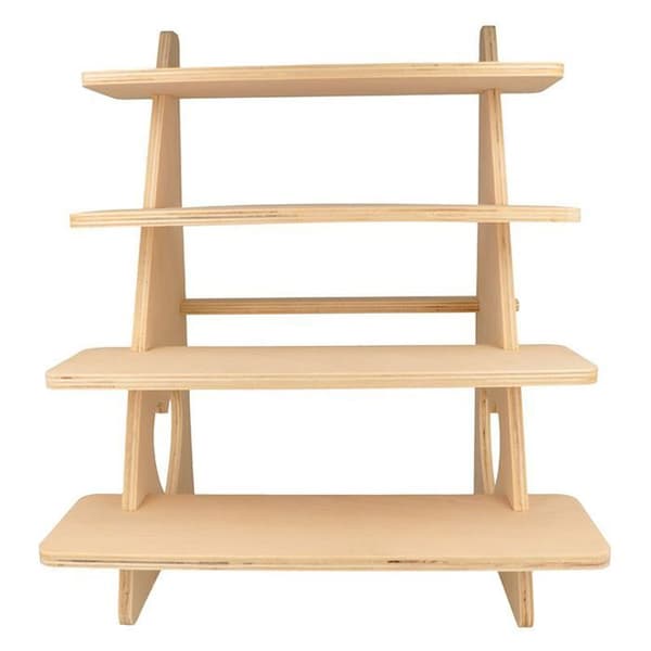 Trädisplay med 4 hyllplan 38 x 32 x 26 cm