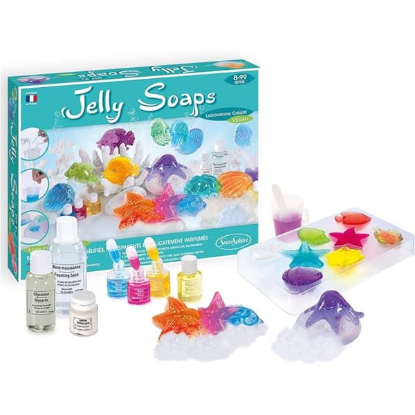 Sentosphere Jelly Soap Making Box - 12 flerfärgade bläckfiskar, maneter, fiskar eller sjöstjärnor