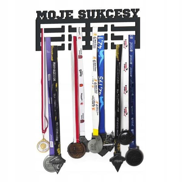 Vægkroge DISPLAY til medaljer MINE SUCCESSER SORT + holder