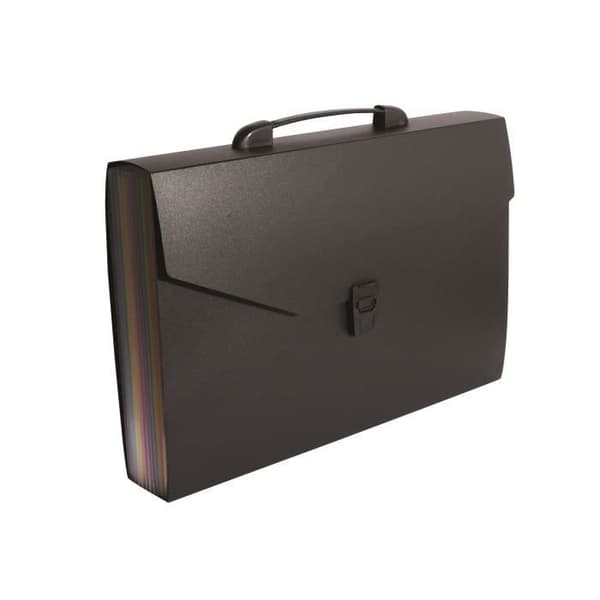 A4 förvaringsfodral - VIQUEL - Rainbow Class - 12 fack - Svart handtag - 6 cm