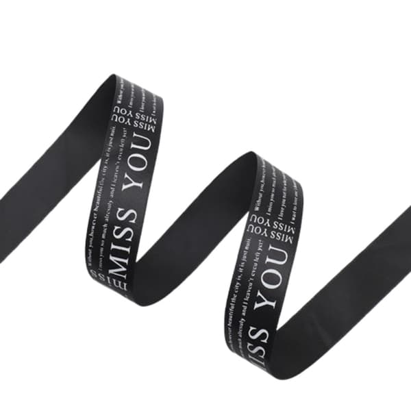 INF Dybt sort bånd - 2,5 cm x 36 yards