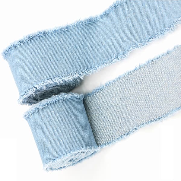 INF Denim frynsekant, medium vask, 4 cm bred, 1,5 meter