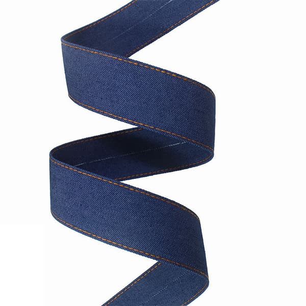 INF Denim-bånd Gul linje Mørkeblå 2,5 cm x 300 cm