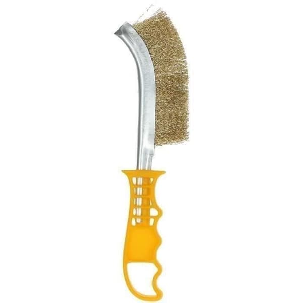 Plastborste med gult handtag mässing 260x40 Norton