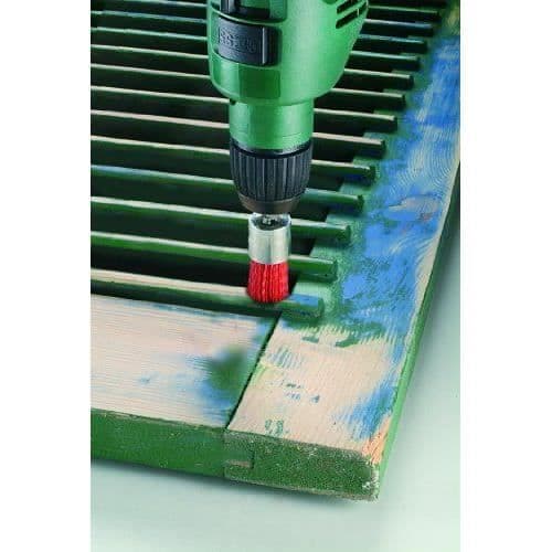 Borsteborste för Bosch Drill 2609256540 - Nylontrådar och korundslipmedel 6 x 25 mm