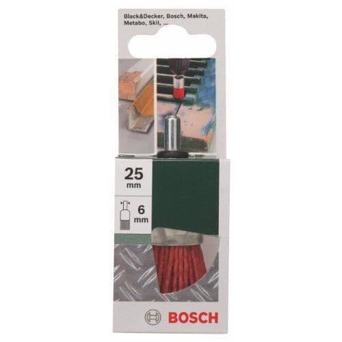 Borsteborste för Bosch Drill 2609256540 - Nylontrådar och korundslipmedel 6 x 25 mm