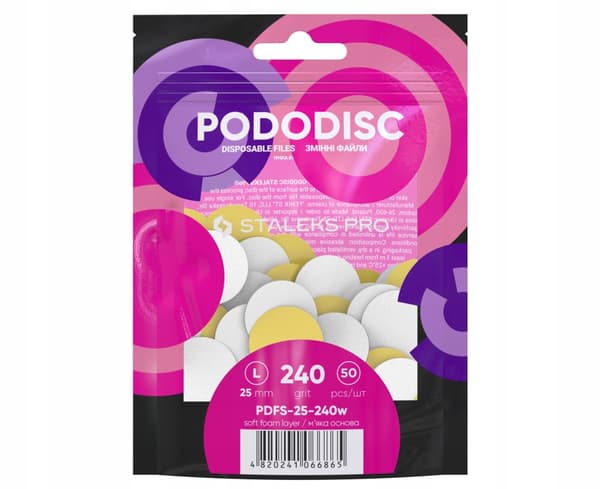 Staleks Vita Pododisc-överlägg 25 mm L 240 grit 50 st