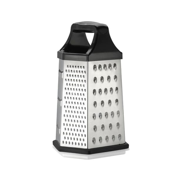 Resto Kitchenware 95413 Manual Grater / Spiralizer Grater with container Black, Stainless steel