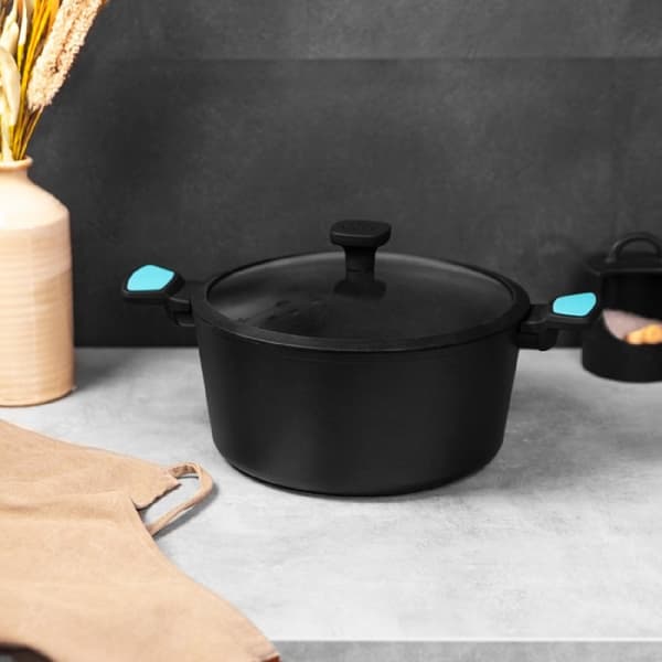 Cecotec 28 cm pot made of high quality forged aluminium, with 6 layers and Platinum Plus Teflon™ Nonstick Coating, PFOA free, with Full Induction hea
