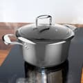 Miniatyrbild 4 av 5: Cecotec 28 cm pot made of high quality stainless steel, with riveted handles and glass tempered lid. It features 5 layers. A non-stick, double-layer
