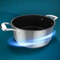 Miniatyrbild 2 av 5: Cecotec 28 cm pot made of high quality stainless steel, with riveted handles and glass tempered lid. It features 5 layers. A non-stick, double-layer