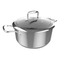 Miniatyrbild 1 av 3: Cecotec 24 cm pot made of high quality stainless steel, with riveted handles and glass tempered lid. It features 5 layers. A non-stick, double-layer