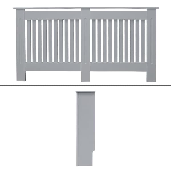 ML Design jäähdyttimen kansi maatyyli 152x19x82cm, harmaa, MDF lakattu, makuuhuone, olohuone