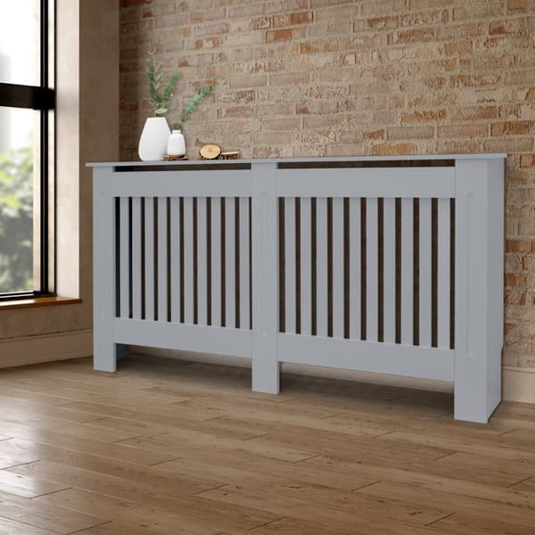 ML Design jäähdyttimen kansi maatyyli 152x19x82cm, harmaa, MDF lakattu, makuuhuone, olohuone