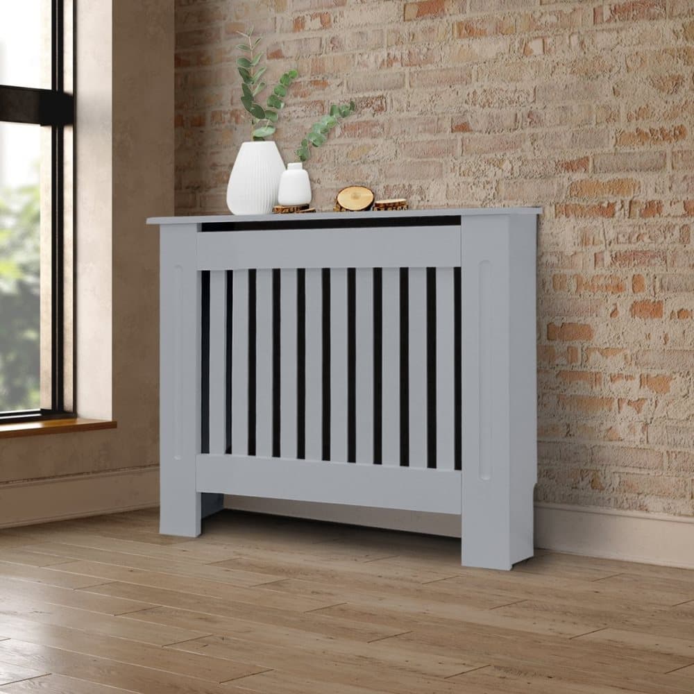 ML Design Radiator Cover County Style 78x19x82cm, grå, mdf lackerad