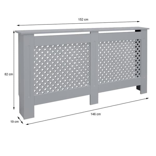 ML Design jäähdyttimen trimmaus hunajakennolla kuvio 152x19x82cm harmaa valmistettu MDF lakattu makuuhuoneen olohuone