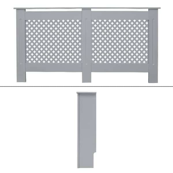 ML Design jäähdyttimen trimmaus hunajakennolla kuvio 152x19x82cm harmaa valmistettu MDF lakattu makuuhuoneen olohuone