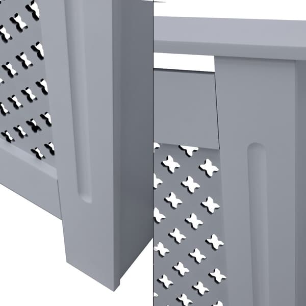 ML Design Radiatorbeklädnad med bikakemönster 78x19x82cm Grå Tillverkad av MDF Lackerad För Sovrum