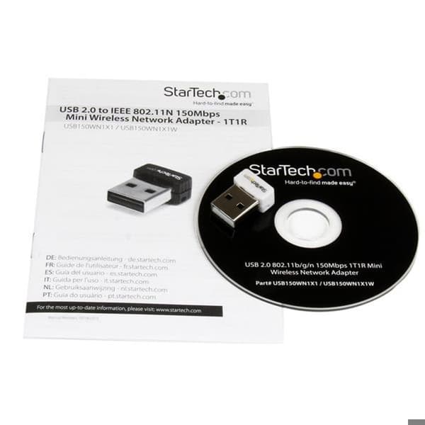 USB WiFi-adapter - STARTECH.COM - USB150WN1X1W - 150 Mbps - 2.4 GHz - Vit سفید Vit