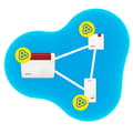 Pikkukuva 5 / 6: AVM FRITZ!Repeater 1200 AX (Wi-Fi 6 toistin kahdella radioyksiköllä: 5 GHz taajuus (jopa 2 400 MBit/s), 2,4 GHz taajuus (jopa 600 MBit/s), saksankieli