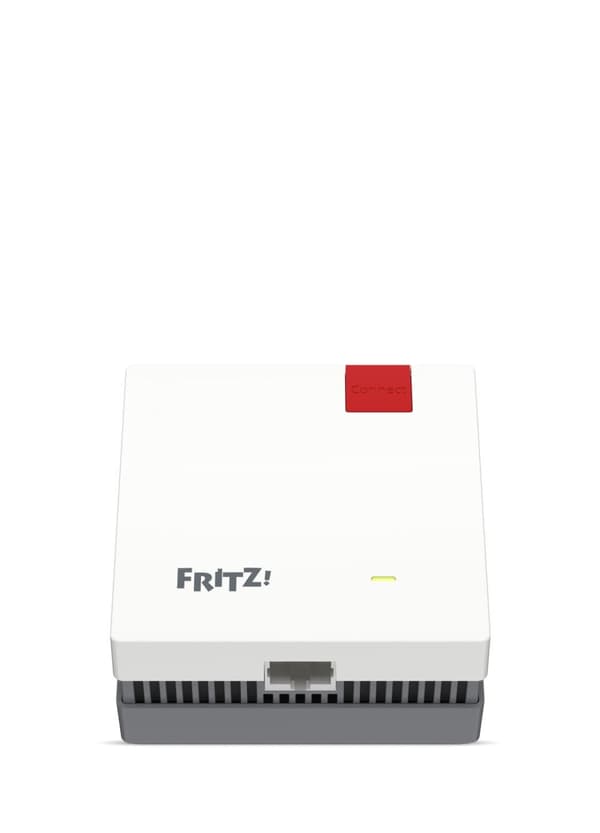 AVM FRITZ!Repeater 1200 AX (Wi-Fi 6 toistin kahdella radioyksiköllä: 5 GHz taajuus (jopa 2 400 MBit/s), 2,4 GHz taajuus (jopa 600 MBit/s), saksankieli