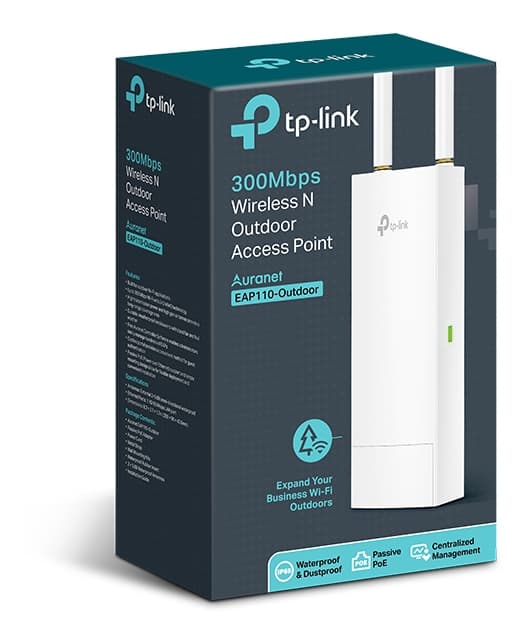 tplink utendørs trådløst N-tilgangspunkt IP65 med 2 x høyforsterkningsantenne 200 m