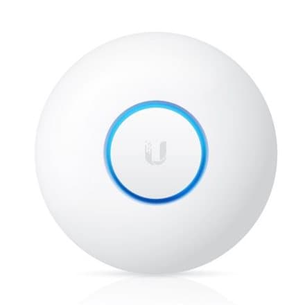 ACCESS Point Ubiquiti wireless exterior 2033 Mbps, port 10/100/1000 x 1, antena interna x 6, PoE, 2.4 - 5 GHz, "UAP-NANOHD"  (timbru verde 0.8 lei) Hvid