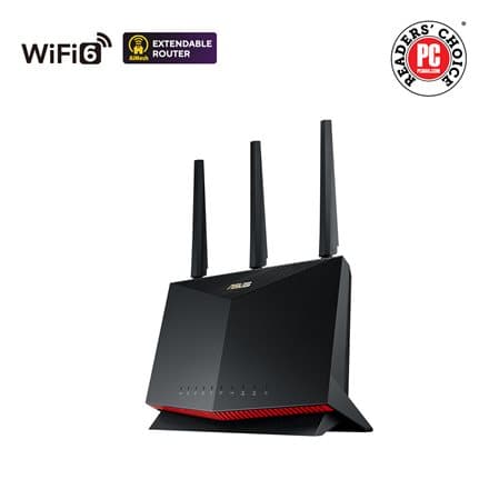ASUS RT-AX86U PRO (EU) Wifi 6 AX5700 Dual Band Gigabit Router Svart