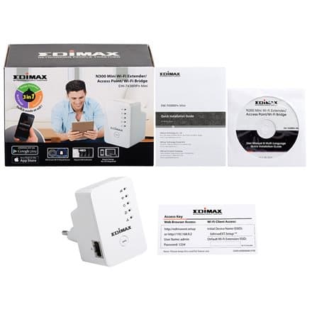 Wireless Access Point EDIMAX EW-7438RPN Mini Wi-Fi Extender/Access Point/Wi-Fi Bridge, 802.11 b/g/n