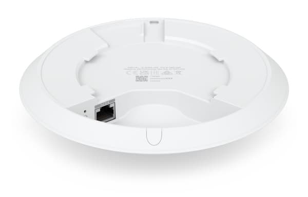 UBIQUITI U6+, WiFi 6, 4 spatial streams, 140 m² (1,500 ft²) coverage, 300+ connected devices, Powered using PoE, GbE uplink.