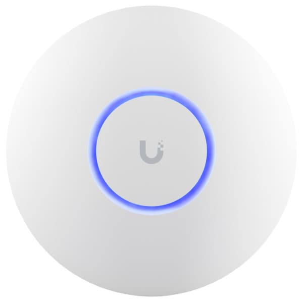UBIQUITI U6+, WiFi 6, 4 spatial streams, 140 m² (1,500 ft²) coverage, 300+ connected devices, Powered using PoE, GbE uplink.