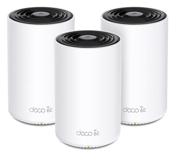 Wireless Router|TP-LINK|Wireless Access Point / Router|2-pack|5400 Mbps|Mesh|Wi-Fi 6e|2x10/100/1000M|1x2.5GbE|LAN \ WAN ports 3|Number of antennas 4|D Hvit