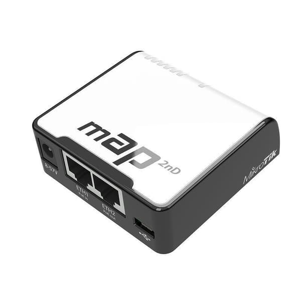 Access Point|MIKROTIK|IEEE 802.3af|IEEE 802.3at|IEEE 802.11 b/g|IEEE 802.11n|2x10Base-T / 100Base-TX|RBMAP2ND Sort, Hvit