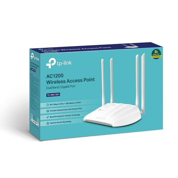 TP-LINK TL-WA1201 trådløst adgangspunkt 867 Mbit/s Power over Ethernet (PoE) Hvid