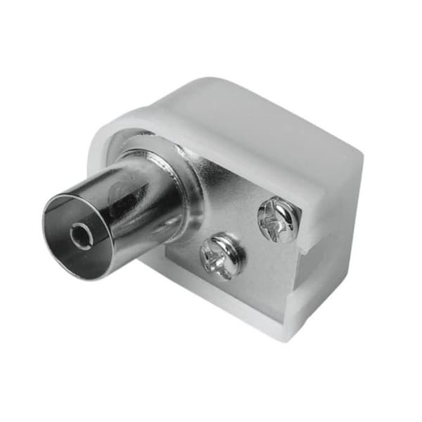 Hama adattatore antenn angolo coassiale a vite argento - 4047443431806