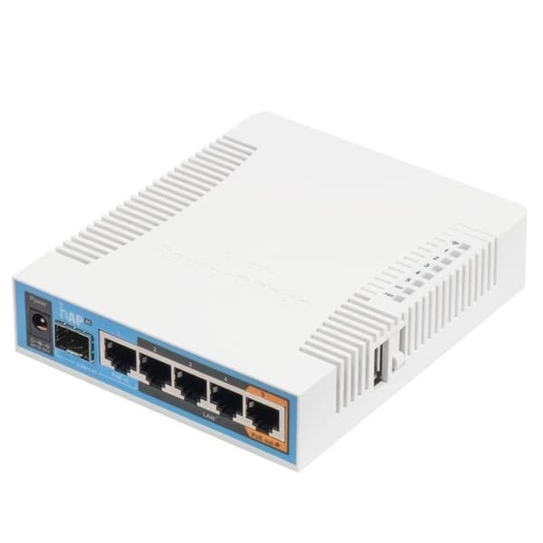 MikroTik | hAP ac | RB962UiGS-5HacT2HnT | 802.11ac | 2,4/5,0 | 1300 Mbit/s | 10/100/1000 Mbit/s | Ethernet LAN (RJ-45) -portit 5 | Valkoinen