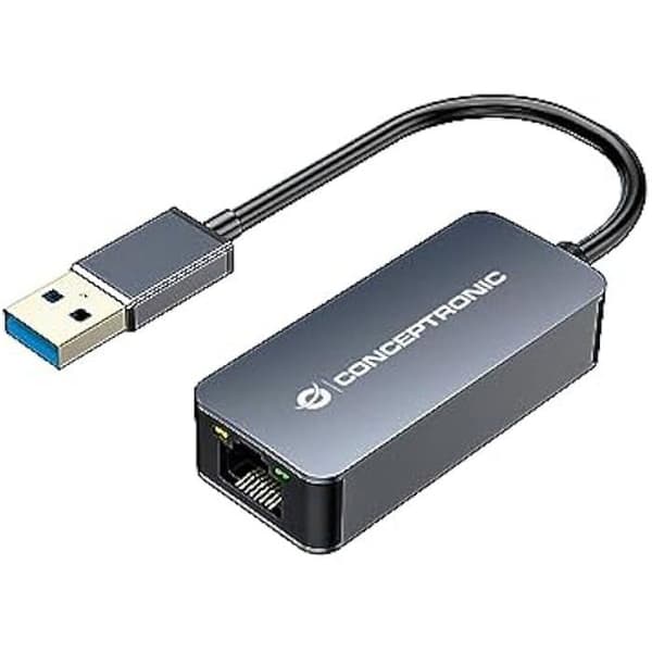 Conceptronic ABBY12G 2.5G Ethernet USB 3.0 Wake-on LAN-adapter kompatibel med Nintendo Switch Grå