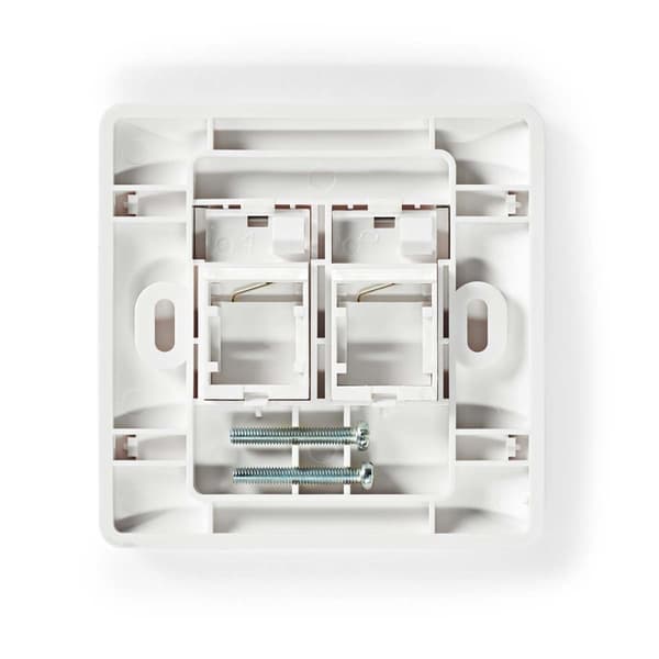 Nedis Network Keystone Face Plate | Ansiktsplate RJ45 | 2-Port port(s) | ABS | Hvit | Boks