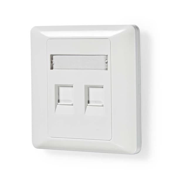 Nedis Network Keystone Face Plate | Ansiktsplate RJ45 | 2-Port port(s) | ABS | Hvit | Boks