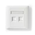 Miniatyrbilde 2 av 5: Nedis Network Keystone Face Plate | Ansiktsplate RJ45 | 2-Port port(s) | ABS | Hvit | Boks