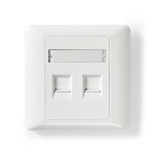 Nedis Network Keystone Face Plate | Ansiktsplate RJ45 | 2-Port port(s) | ABS | Hvit | Boks