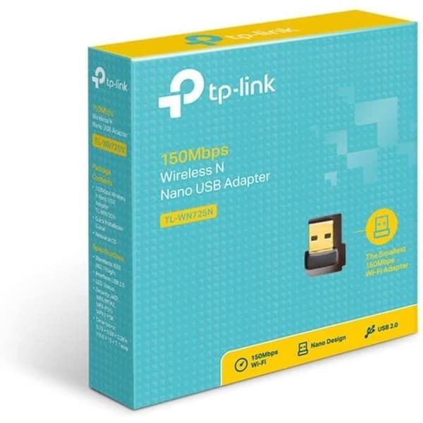 Kraftfull N150 Mbps WiFi-nyckel - TP-Link TL-WN725N - kompatibel med Windows 11/10/8.1/8/7/XP/Vista, Mac OS X 10.9-10.13, Linux