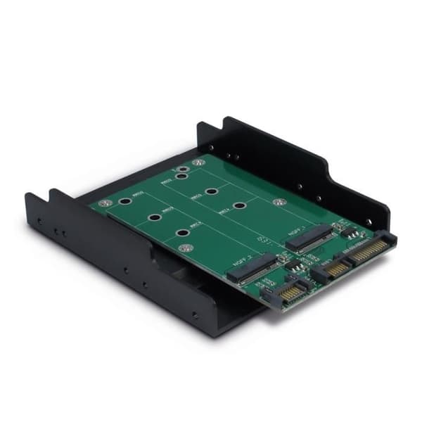 Internt M.2-gränssnittskort och adapter - INTERTECH - KT005B - SATA - Plug and Play - 6 Gbit/s Svart, Grön