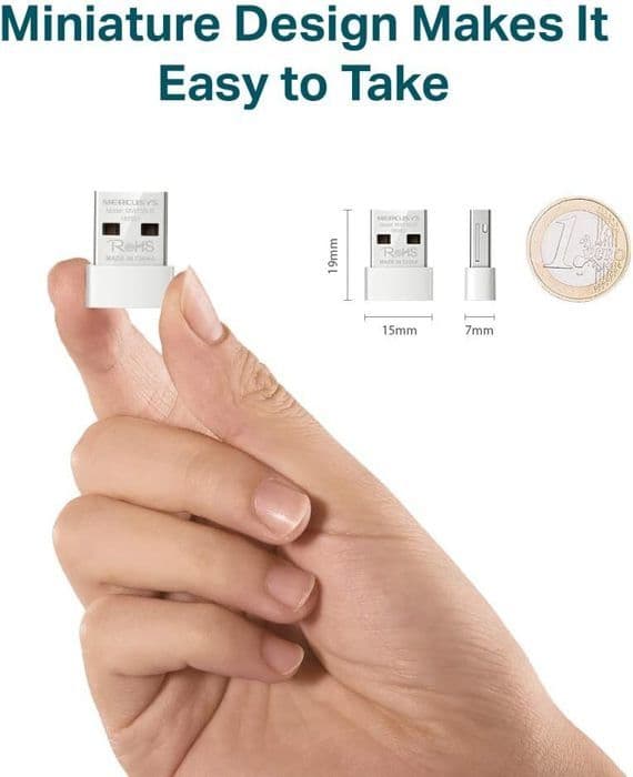 Nano N150 WiFi Key - MERCUSYS - MW150US - USB 2.0 - 2.4 GHz - Enkel installation
