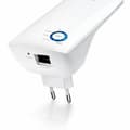 Miniatyrbild 2 av 3: Anslutningspunkt med relästation TP-Link 219014 300 Mbps WPS WIFI Vit