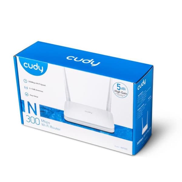 Trådlös åtkomstpunkt - Cudy - WR300 - 300Mbps - Antenn 5dBi - 4 LAN-portar 10/100/1000