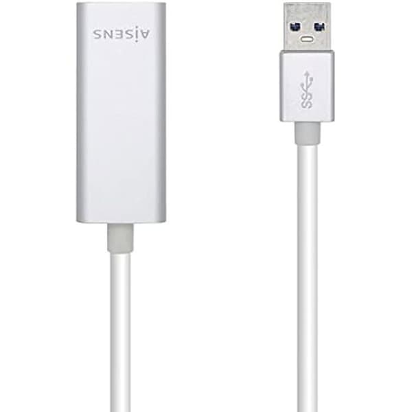USB 3.0 till Gigabit Ethernet-omvandlare 10/100/1000 Mbps - AISENS A106-0504 - Silver