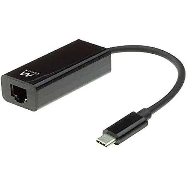 Gigabit USB-C nätverksadapter - EWENT - Ethernet - Plug and Play - USB-C - Trådbunden - 10/100/1000 Mbps Svart