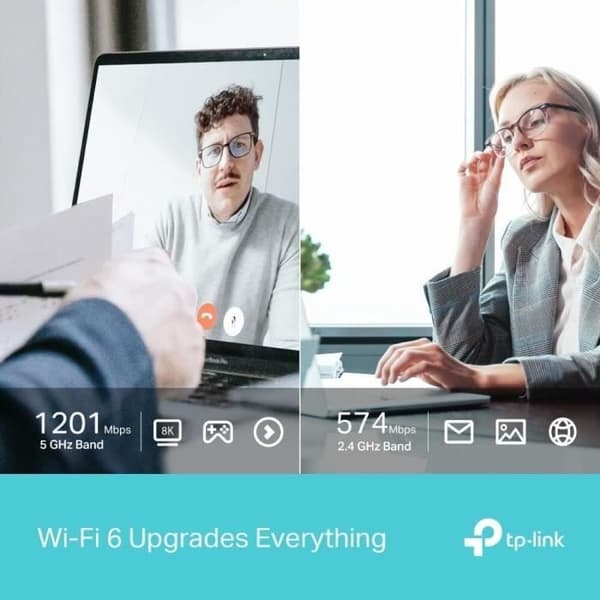 Kraftfull WiFi 6-nyckel AX1800 Mbps - TP-Link Archer TX20U - USB 3.0 Dual Band - 2,4G / 5GHz - MU-MIMO - WPA3 - Windows 11/10